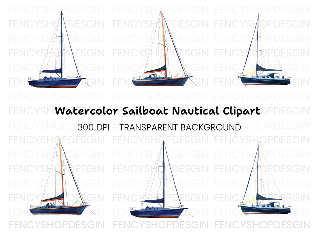 Sailboats Clipart Bundle
