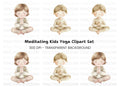 Kids Yoga and Meditation Clipart Bundle