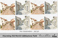 Charming Old World Cobblestone Path Clipart Bundle