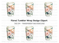 Floral Tumbler Clipart Bundle