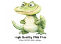Cute Alligator Clipart Bundle