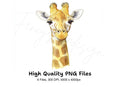 Cute Giraffe Faces Clipart Bundle