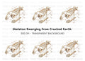 Creepy Skeleton Emerging Clipart Bundle