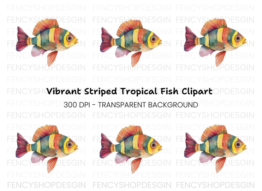 Vibrant Tropical Fish Clipart Bundle
