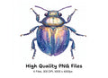Iridescent Jewel Beetle Clipart Bundle