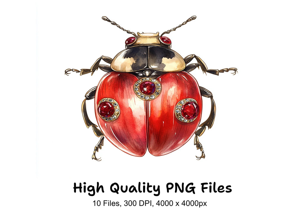 Jeweled Beetle Clipart Bundle