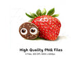 Cute Strawberry Chocolate Clipart Bundle