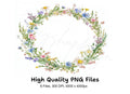 Wildflower Wreaths Clipart Bundle