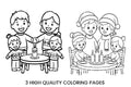 Family Christmas Candlelight Coloring Books