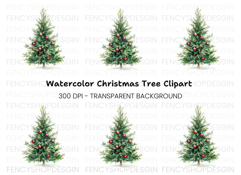 Christmas Tree Clipart Bundle