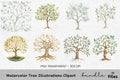 Tree Illustrations Clipart Bundle