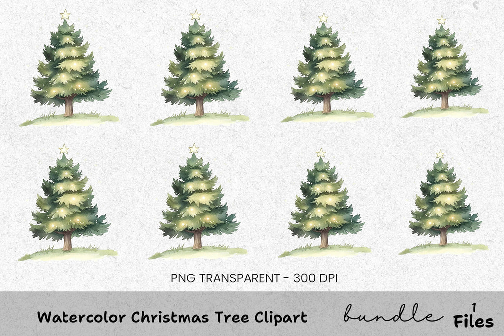 Christmas Tree Clipart Bundle