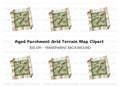 Old Treasure Map Clipart Bundle