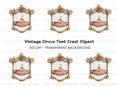 Vintage Circus Tent Frame Clipart Bundle