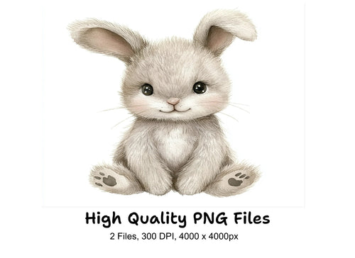 Adorable Baby Bunny Clipart Bundle