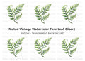 Elegant Green Fern Branch Clipart Bundle