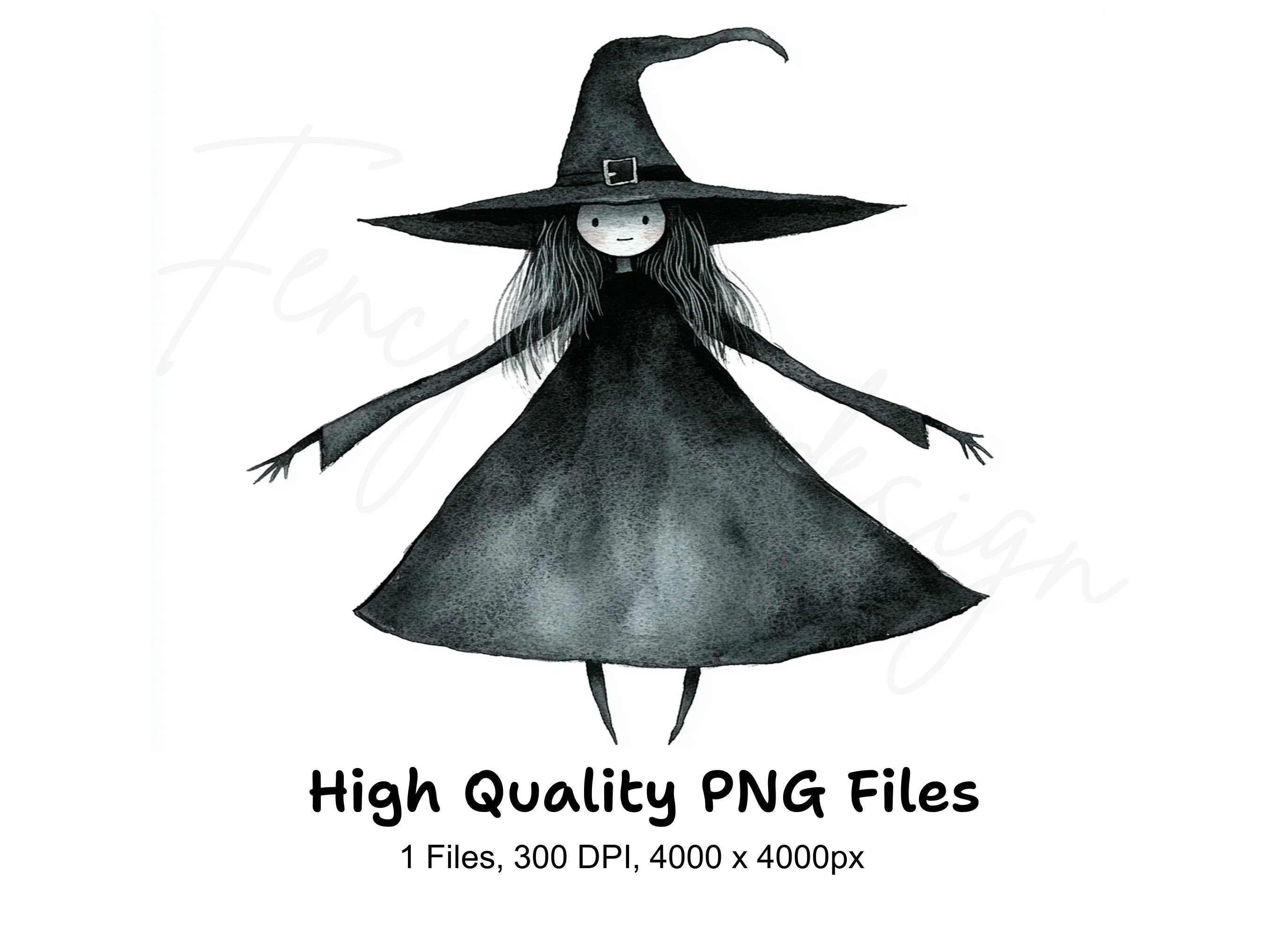 Cute Witch Clipart Bundle