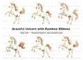 Graceful Unicorns Clipart Bundle