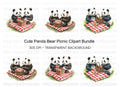 Cute Panda Bear Picnic Clipart Bundle