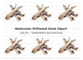 Rustic Wood Pieces Clipart Bundle