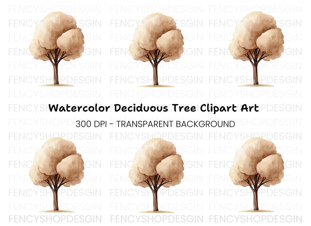 Tree Brown Tones Clipart Bundle