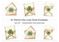 Lucky Clover Envelopes Clipart Bundle