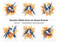 Swallows and Autumn Leaves Clipart Bundle