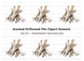 Stacked Driftwood Clipart Bundle