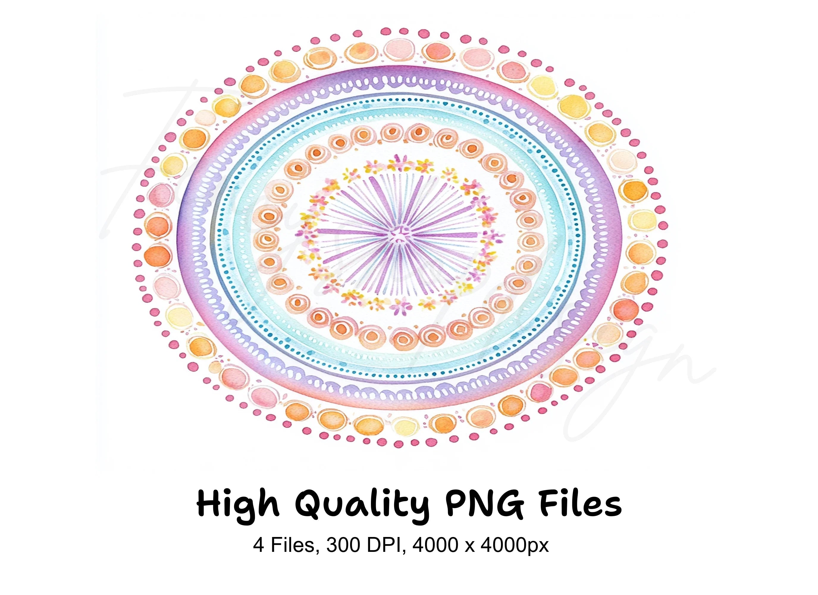 Mandala Circles Clipart Bundle