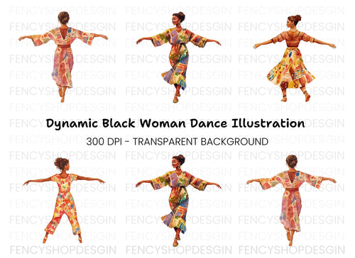 African Dancers Clipart Bundle