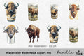 Bison Head Clipart Bundle