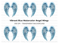 Winter Angel Wings Clipart Bundle