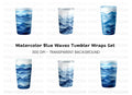 Blue Waves Tumbler Clipart Bundle