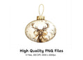 Christmas Deer Ornament Clipart Bundle