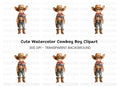 Cute Cowboy Kid Clipart Bundle