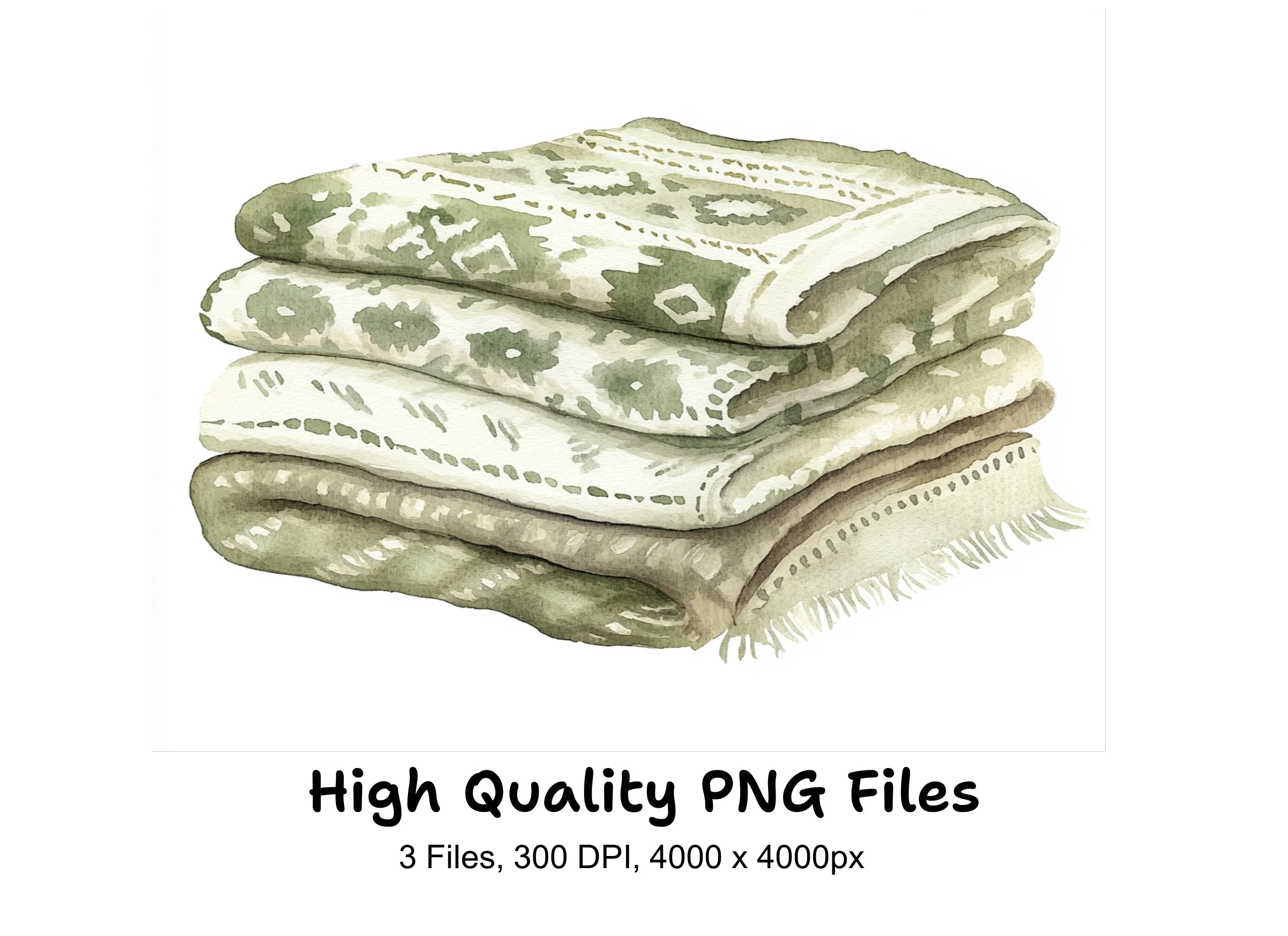 Boho Chic Blanket Clipart Bundle