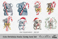 Christmas Koalas with Candy Canes Clipart Bundle