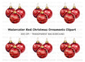 Festive Red Ornament Clipart Bundle
