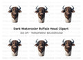 Majestic Buffalo Head Clipart Bundle