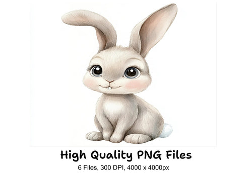 Adorable Baby Bunny Clipart Bundle