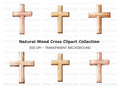 Wooden Crosses Clipart Bundle
