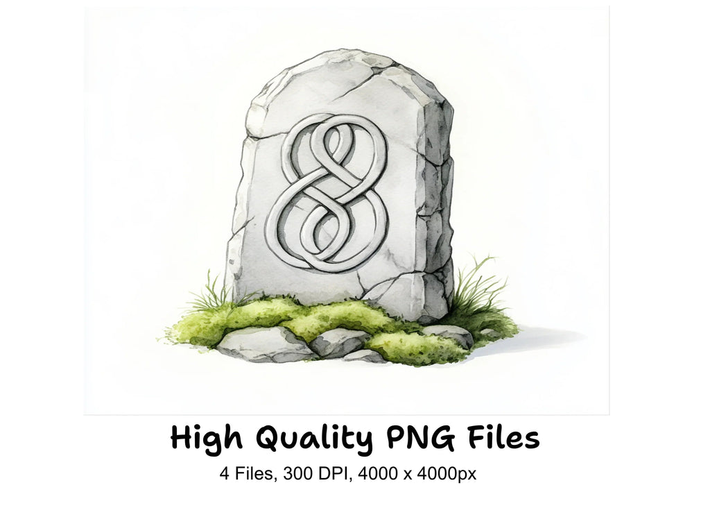 Celtic Knot Stone Monument Clipart Bundle
