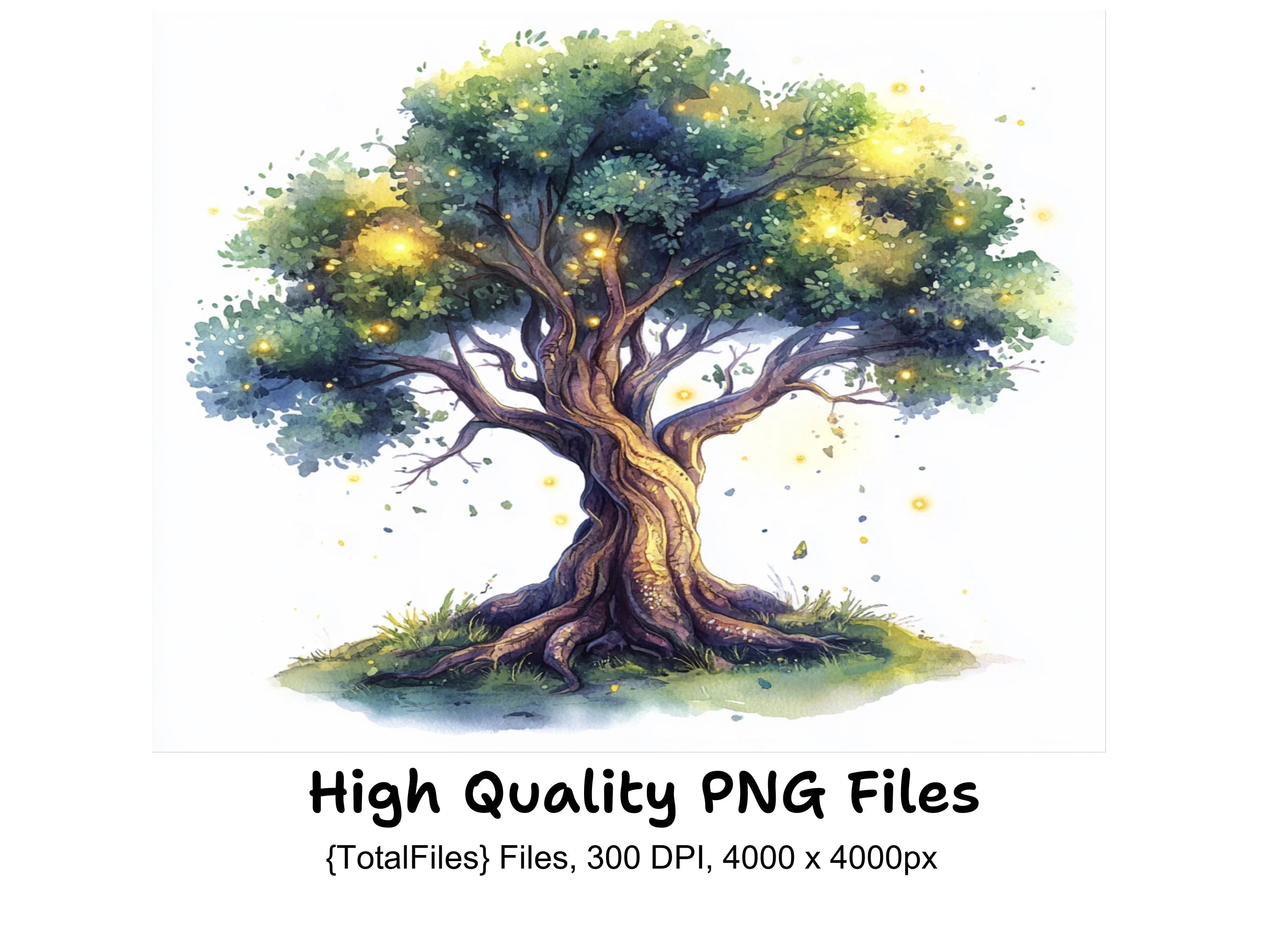 Enchanted Tree Clipart Bundle
