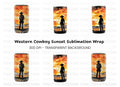 Cowboy Sunset Tumbler Clipart Bundle