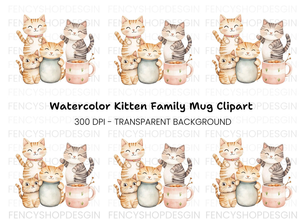 Cute Cat Clipart Bundle
