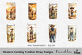 Western Cowboy Tumbler Designs Clipart Bundle