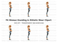 Sporty Woman Standing Clipart Bundle