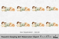 Peaceful Sleeping Girl Clipart Bundle