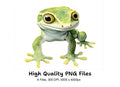 Cute Green Gecko Clipart Bundle