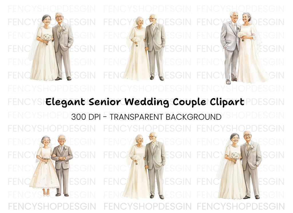 Senior Wedding Day Clipart Bundle